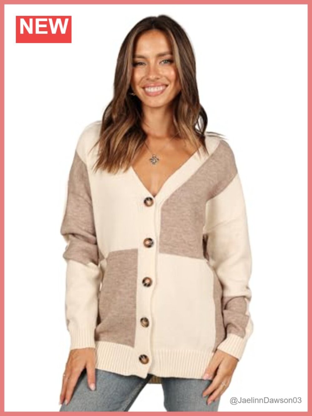 Petal & Pup Millie Check Cardigan Button Front Knit